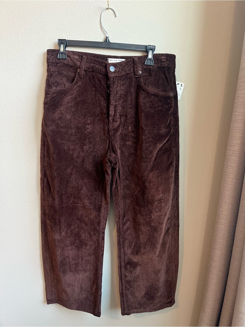 Free People Women's Deep Trance Corduroy Jeans in Shaved Chocolate - Picture 2 of 6
